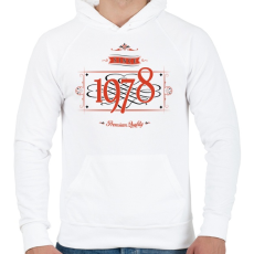 PRINTFASHION since-1978-red-black - Férfi kapucnis pulóver - Fehér