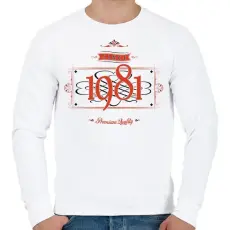 PRINTFASHION since-1981-red-black - Férfi pulóver - Fehér