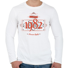 PRINTFASHION since-1982-red-black - Férfi hosszú ujjú póló - Fehér férfi póló