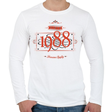 PRINTFASHION since-1988-red-black - Férfi hosszú ujjú póló - Fehér