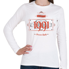 PRINTFASHION since-1991-red-black - Női hosszú ujjú póló - Fehér női póló
