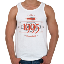 PRINTFASHION since-1995-red-black - Férfi atléta - Fehér atléta, trikó