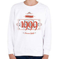 PRINTFASHION since-1999-red-black - Gyerek pulóver - Fehér gyerek pulóver, kardigán