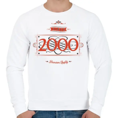 PRINTFASHION since-2000-red-black - Férfi pulóver - Fehér