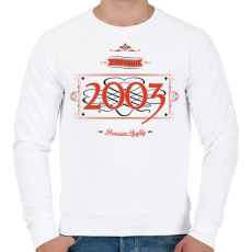 PRINTFASHION since-2003-red-black - Férfi pulóver - Fehér