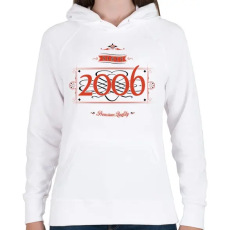 PRINTFASHION since-2006-red-black - Női kapucnis pulóver - Fehér