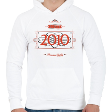 PRINTFASHION since-2010-red-black - Férfi kapucnis pulóver - Fehér