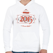 PRINTFASHION since-2015-red-black - Férfi kapucnis pulóver - Fehér férfi pulóver, kardigán