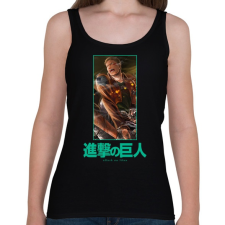 PRINTFASHION Singeki no kjodzsin - Női atléta - Fekete női trikó