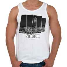 PRINTFASHION Siófok (GTA stílus) - Férfi atléta - Fehér