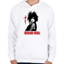 PRINTFASHION Siouxsie Sioux - Gyerek kapucnis pulóver - Fehér gyerek pulóver, kardigán