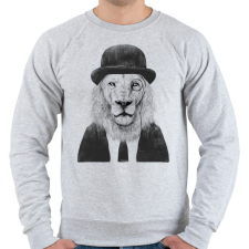 PRINTFASHION Sir lion - Férfi pulóver - Sport szürke férfi pulóver, kardigán