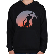 PRINTFASHION Siren head 2 - Gyerek kapucnis pulóver - Fekete gyerek pulóver, kardigán