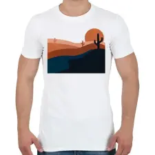 PRINTFASHION Sivatag 3 - Férfi póló - Fehér férfi póló
