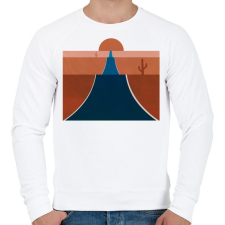 PRINTFASHION Sivatag 4 - Férfi pulóver - Fehér férfi pulóver, kardigán