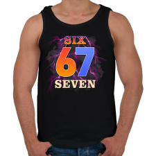 PRINTFASHION six seven 67 - Férfi atléta - Fekete atléta, trikó