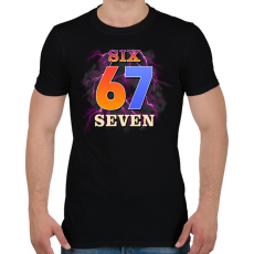 PRINTFASHION six seven 67 - Férfi póló - Fekete