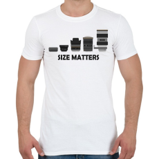 PRINTFASHION Size matters - Férfi póló - Fehér