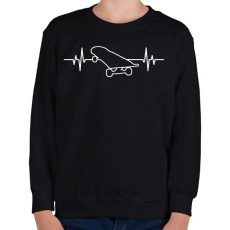 PRINTFASHION Sk8 for life - Gyerek pulóver - Fekete