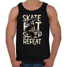 PRINTFASHION Skate Eat Sleep Repeat - Férfi atléta - Fekete