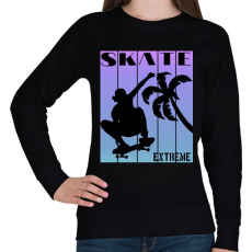 PRINTFASHION Skate extreme sport - Női pulóver - Fekete