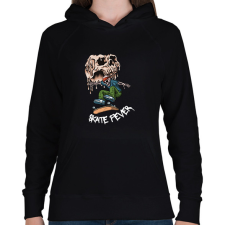 PRINTFASHION Skate fever - Női kapucnis pulóver - Fekete női pulóver, kardigán