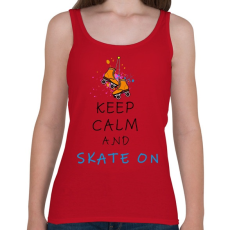 PRINTFASHION SKATE ON - Női atléta - Cseresznyepiros