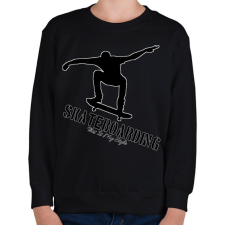PRINTFASHION Skatedoarding - Gyerek pulóver - Fekete gyerek pulóver, kardigán