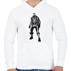 PRINTFASHION Skeleton skin Fortnite - Férfi kapucnis pulóver - Fehér