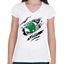 PRINTFASHION Skoda - Női V-nyakú póló - Fehér női póló