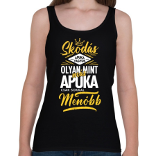 PRINTFASHION Skodás apuka - Női atléta - Fekete női trikó