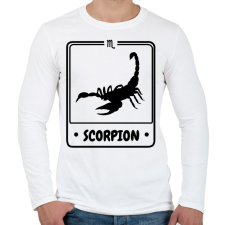 PRINTFASHION skorpió - Férfi hosszú ujjú póló - Fehér férfi póló