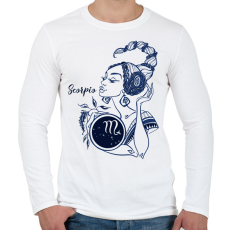 PRINTFASHION skorpió - Férfi hosszú ujjú póló - Fehér