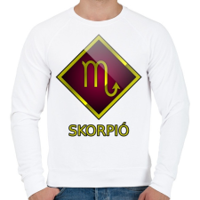 PRINTFASHION Skorpió - Férfi pulóver - Fehér férfi pulóver, kardigán