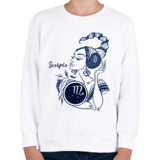 PRINTFASHION skorpió - Gyerek pulóver - Fehér