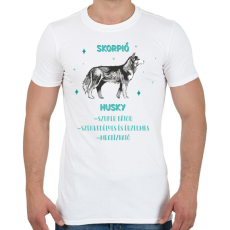 PRINTFASHION Skorpió - Husky - Férfi póló - Fehér