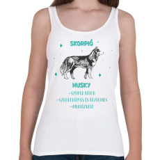 PRINTFASHION Skorpió - Husky - Női atléta - Fehér