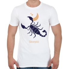 PRINTFASHION Skorpió minta - Férfi póló - Fehér