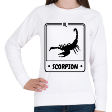 PRINTFASHION skorpió - Női pulóver - Fehér női pulóver, kardigán