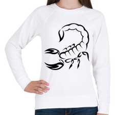 PRINTFASHION Skorpió - Női pulóver - Fehér női pulóver, kardigán