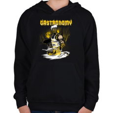 PRINTFASHION Skorpió szakács - Gyerek kapucnis pulóver - Fekete