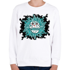 PRINTFASHION skull3dnavy - Gyerek pulóver - Fehér
