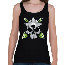 PRINTFASHION Skull and blade - Női atléta - Fekete női trikó