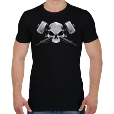 PRINTFASHION Skull and weapons - Férfi póló - Fekete