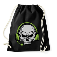PRINTFASHION Skull earphone - Sportzsák, Tornazsák - Fekete tornazsák