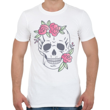 PRINTFASHION skull - Férfi póló - Fehér férfi póló