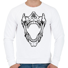 PRINTFASHION Skull - Férfi pulóver - Fehér férfi pulóver, kardigán