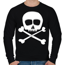 PRINTFASHION skull - Férfi pulóver - Fekete férfi pulóver, kardigán