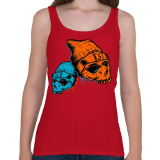 PRINTFASHION Skull - Női atléta - Cseresznyepiros