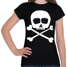 PRINTFASHION skull - Női póló - Fekete